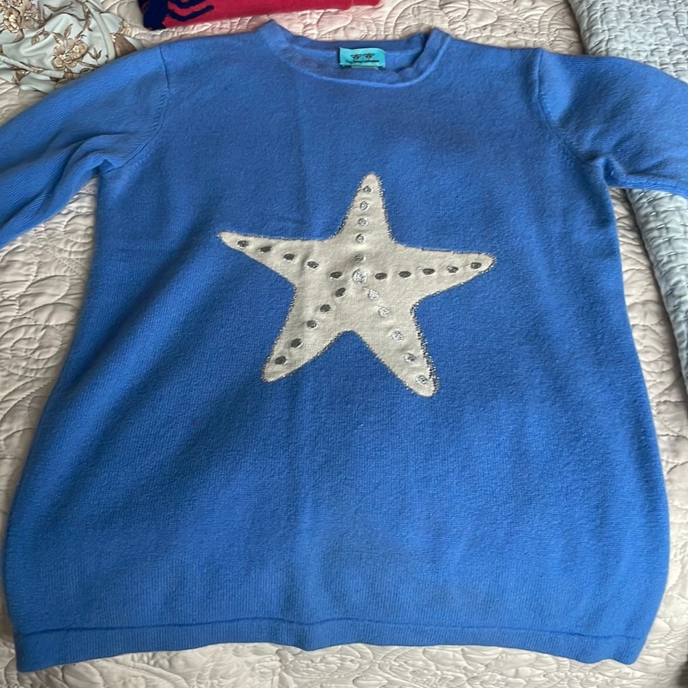 Blue cashmere sweater